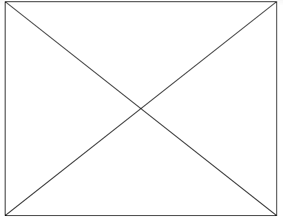 A square with two diagonal lines dividing it into four triangles